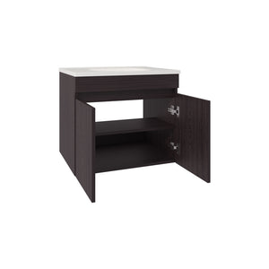 English Elm Colville Floating Wall Mount Vanity Cabinet Matte Finish Modern Bathroom Storage Black B092P439907