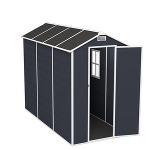 English Elm Campcraft Outdoor Resin Storage Shed with Hd Windows Uv Resistant Polypropylene Build W1598S00027