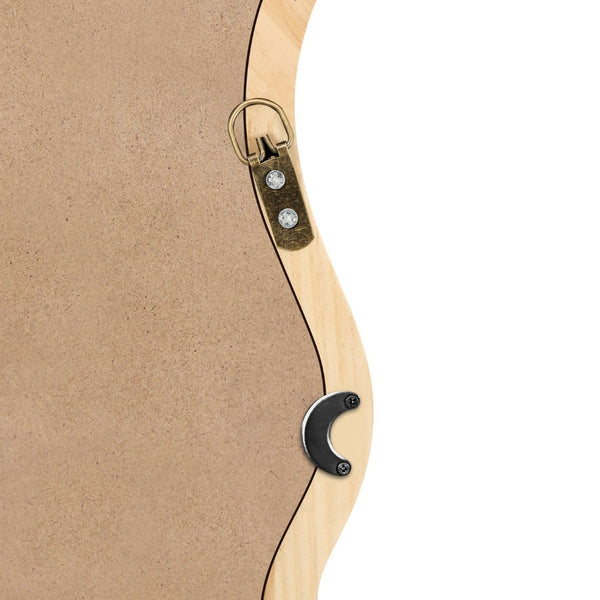 English Elm Solid Wood Wavy Square Mirror – 36" Modern Wall Decor For Bedrooms, Bathrooms, And Living Rooms W1445P189618-GIGA