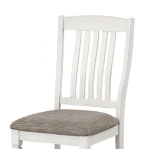English Elm Mipo Counter Height Dining Chairs Two-tone Grid Back with White Upholstered Seats Set B056P417058