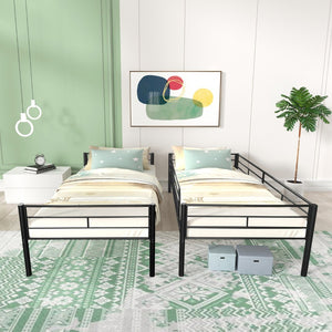 English Elm Separatable Twin-Over-Twin Bunk Bed – Versatile, Space-Saving Design With Detachable Features & Storage W427P292988-GIGA