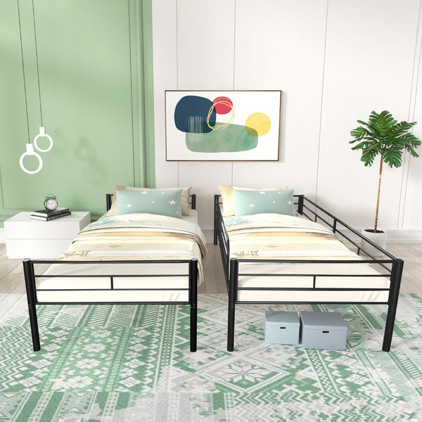 English Elm Separatable Twin-Over-Twin Bunk Bed – Versatile, Space-Saving Design With Detachable Features & Storage W427P292988-GIGA