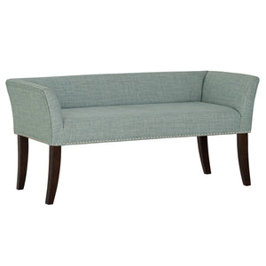 English Elm Welburn Upholstered Bench with Solid Wood Frame and Foam Seat, Stylish Mid-Century Design, Durable Upholstery Teal 50.25 L x 21 W x 12.75 H B035P341161
