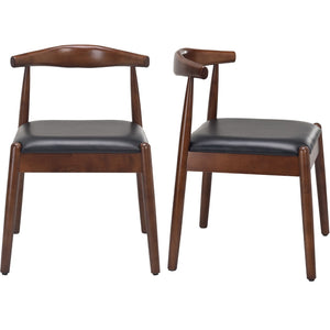 English Elm Weave Dining Chairs Set Of 2 - Mid-Century Modern Oak Frame With Handwoven Seat For Stylish Dining T3623P371954-GIGA