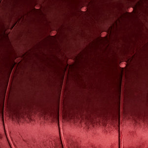 English Elm Christopher Knight Home® - TUFTED Chaise Lounge Garnet Velvet Upholstery - Plush 100% Polyester Seating, Birch Legs, Luxe Comfort 60129.00NVLTGARN