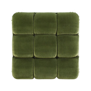 English Elm Jennifer Taylor Home - Marcel 36" Bubble Modular Cocktail Ottoman with Bouclé Upholstery, Low 15" Seat, Luxe Foam Support Olive Green B2719P238415