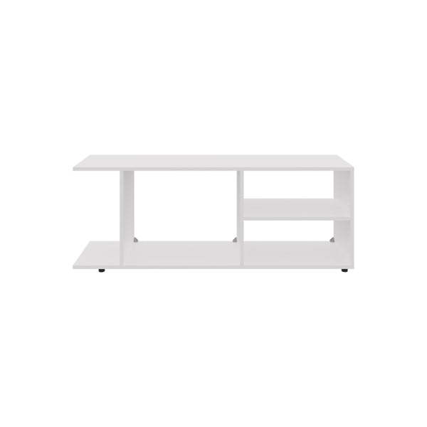 English Elm Entertainment Center Barton White – Compact Engineered Wood TV Stand with Spacious Shelves & Ample Storage B092P238704