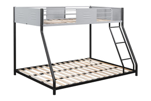 English Elm Metal Twin Over Full Bunk Bed - Heavy-Duty Steel Frame, Safety Guardrails, No Box Spring Needed! W427P154966