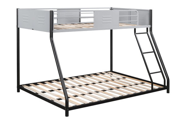 English Elm Metal Twin Over Full Bunk Bed - Heavy-Duty Steel Frame, Safety Guardrails, No Box Spring Needed! W427P154966