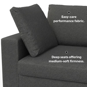 English Elm Charlie Oversized Deep Seater Loveseat - Eco-Friendly Comfort With Plush Cushions & Stylish Design B136P199252
