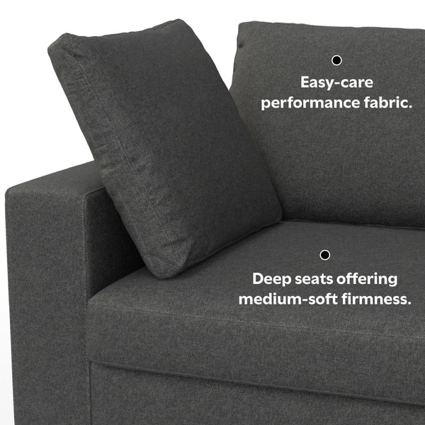 English Elm Charlie Oversized Deep Seater Loveseat - Eco-Friendly Comfort With Plush Cushions & Stylish Design B136P199252