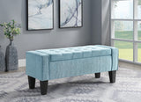 OSP Home Furnishings Baytown Storage Bench Blue Smoke