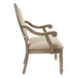 Madison Park Brentwood Transitional Exposed Wood Arm Chair FPF18-0154 Beige