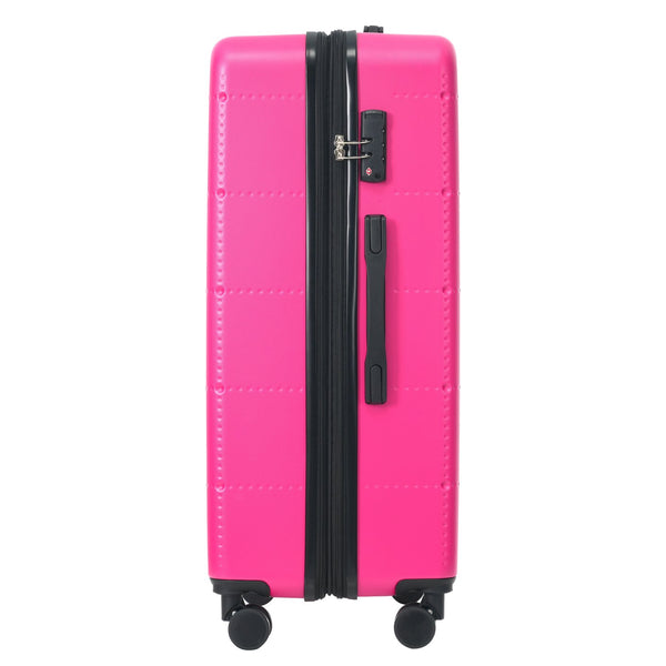 English Elm Luggage 5 Piece Hardside Abs Set with Front Access Carry on and Tsa Spinner Wheels Pink N732P391557F