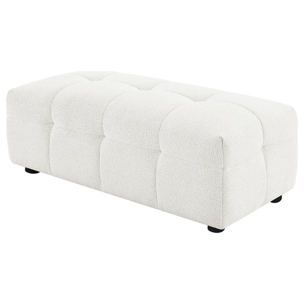 English Elm Sooke Boucle Fabric Rectangular Ottoman Versatile Footrest or Extra Seat for Living Rooms B062P441149