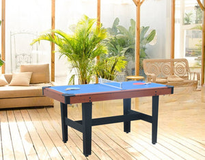 English Elm 48″ 48" Three-in-one Combo Game Table Billiards Hockey Tennis for Any Room W1936P448953