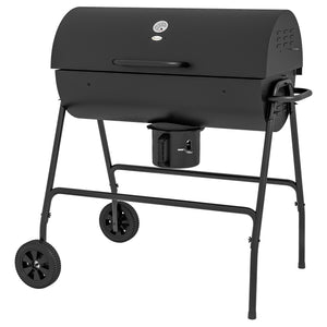 English Elm Outsunny Portable Charcoal Grill with Side Tables Wheels and Shelf for Backyard Camping W2225P174302