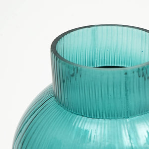 English Elm Modern Funnel Flare Vase – 6X11 Inch Teal Green Glass Décor For Home, Office, And Event Centerpieces B346P336849