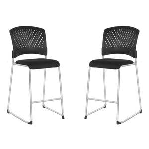 OSP Home Furnishings Tall Stackable Office Visitor Chairs Ergonomic Commercial Seating for Reception Areas 2/Ctn 88657C2-30