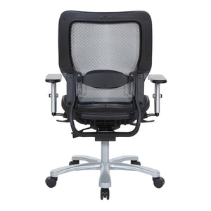 OSP Home Furnishings Air Grid Big and Tall Ergonomic Office Chair with Breathable Mesh Back and Lumbar Support 63-11A653R