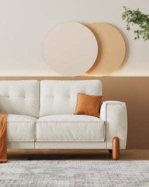English Elm Couches Cloud-Like Chenille Loveseat 65" Compact Tufted Sofa 24" Deep Seat 900lb Sturdy Frame W2656P171901