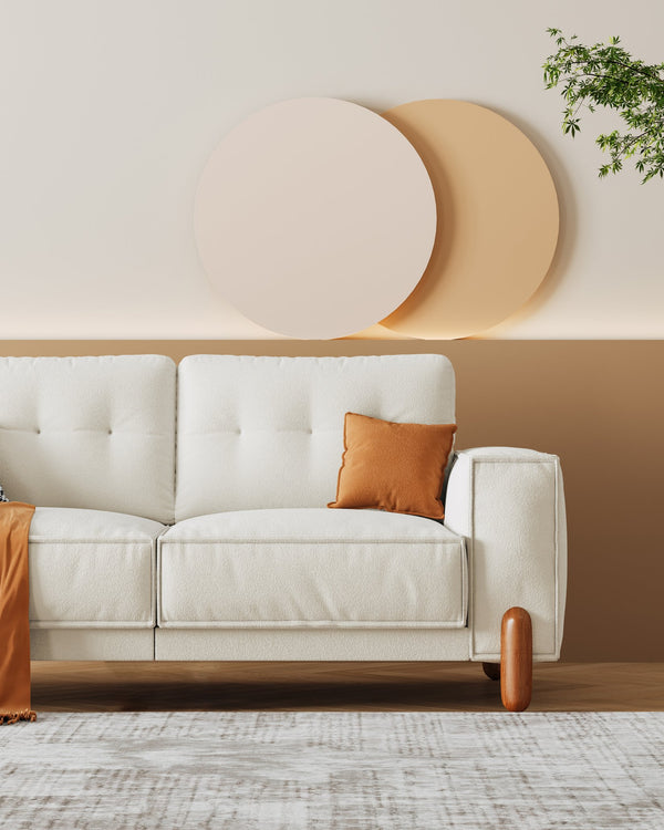 English Elm Couches Cloud-Like Chenille Loveseat 65" Compact Tufted Sofa 24" Deep Seat 900lb Sturdy Frame W2656P171901