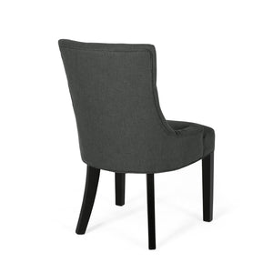 English Elm Christopher Knight Home® - Cheney Dining Chairs Set Of 2 - Contemporary Comfort With Diamond-Tufted Back And Tapered Legs 54181.00FDGRY