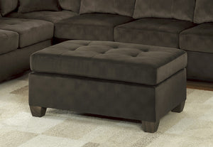 English Elm 2-piece Tufted Microfiber Sectional Reversible Chaise Pocket Coil Modern Living Room Chocolate B011S01325