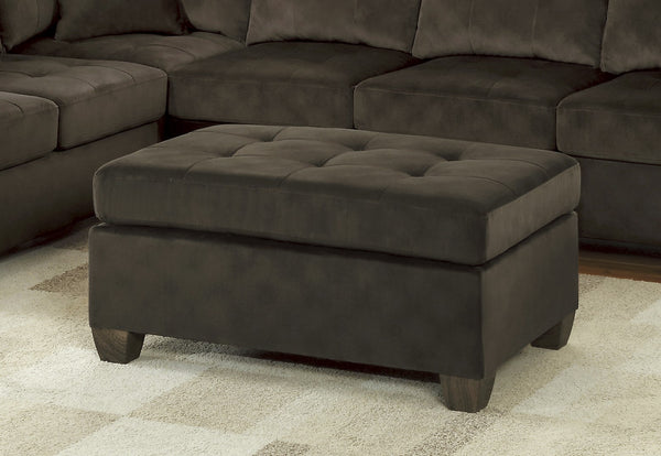 English Elm 2-piece Tufted Microfiber Sectional Reversible Chaise Pocket Coil Modern Living Room Chocolate B011S01325