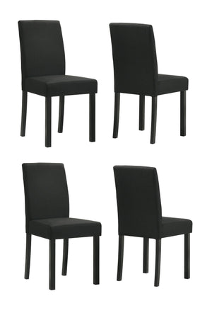 English Elm 4pc Parson Style Dining Chairs Set with Padded Textured Upholstery and Sleek Sturdy Frame for Modern Homes Black,Charcoal Black 23.07 L x 20.16 W x 39.21 H B011P376933