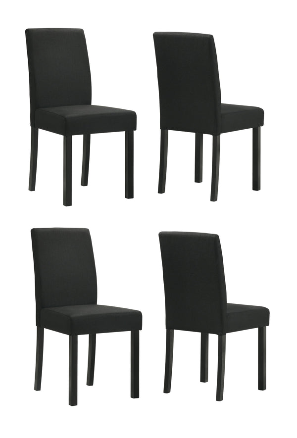 English Elm 4pc Parson Style Dining Chairs Set with Padded Textured Upholstery and Sleek Sturdy Frame for Modern Homes Black,Charcoal Black 23.07 L x 20.16 W x 39.21 H B011P376933
