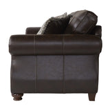 English Elm Leinster Faux Leather Upholstered Nailhead Sofa, Loveseat, and Chair Set