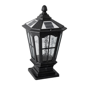 English Elm Garden Post Light Black Die-cast Aluminum European Lantern for Outdoor Pathways W5008P392752