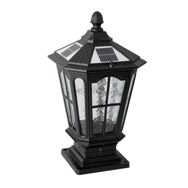English Elm Garden Post Light Black Die-cast Aluminum European Lantern for Outdoor Pathways W5008P392752