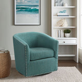 Madison Park Tyler Transitional Swivel Chair MP103-0706 Teal Multi