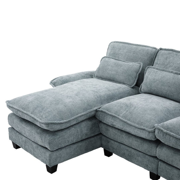 English Elm United We Win 106" U-Shaped Sectional Sofa With Ottoman, Usb Ports & Dual Side Pockets For Comfort W1568S00230-GIGA