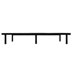 English Elm Bedroom Upholstered Platform Bed Frame Twin with Minimalist Design, Sturdy Support & Storage Space Black 39 L x 25 W x 7 H B2741P283775