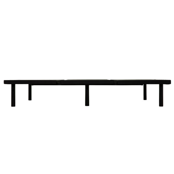 English Elm Bedroom Upholstered Platform Bed Frame Twin with Minimalist Design, Sturdy Support & Storage Space Black 39 L x 25 W x 7 H B2741P283775