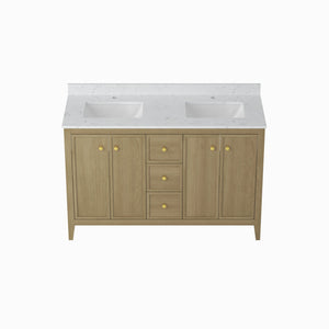 English Elm 24" Freestanding Bathroom Vanity with Countertop Soft Close Storage Melamine Cabinet T3785P442257