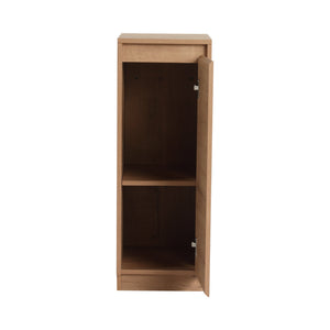 English Elm 12" Slim Freestanding Cabinet Oak Finish Soft Close Door Adjustable Shelves Bathroom W999P406013