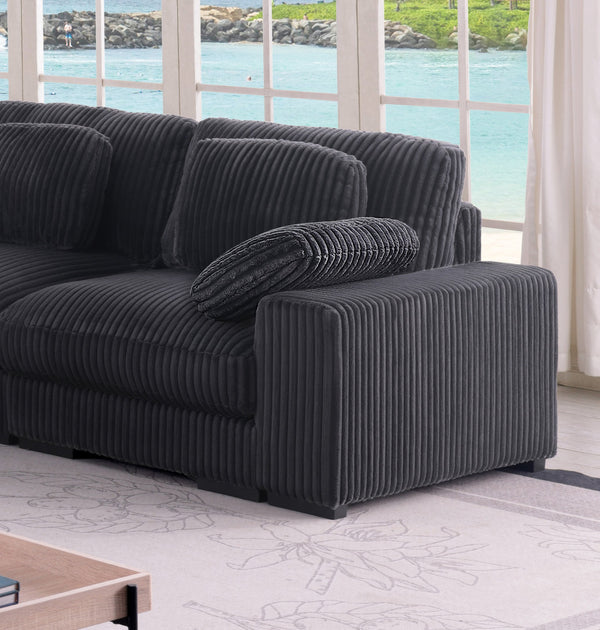 English Elm Lianne Channel Tufted Corduroy Modular Sectional with Reversible Chaise for Living Rooms B2749S00045