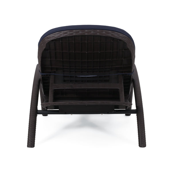 English Elm Christopher Knight Home® - Mikael Chaise Lounge With Cushion – Elegant Dark Brown Design For Ultimate Indoor & Outdoor Comfort 70798.00DNVY