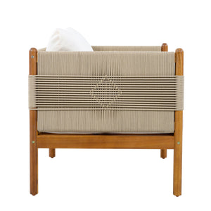 English Elm Outdoor Acacia Club Chair Set with Hand-woven Rope and Teak Finish for Patio N768P361445T_2