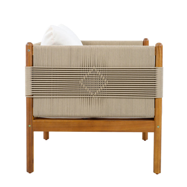 English Elm Outdoor Acacia Club Chair Set with Hand-woven Rope and Teak Finish for Patio N768P361445T_2