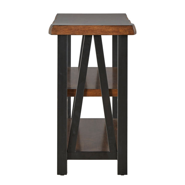 Homelegance By Top-Line Jeovani Live Edge Wood and Metal Sofa Table Medium Brown Wood
