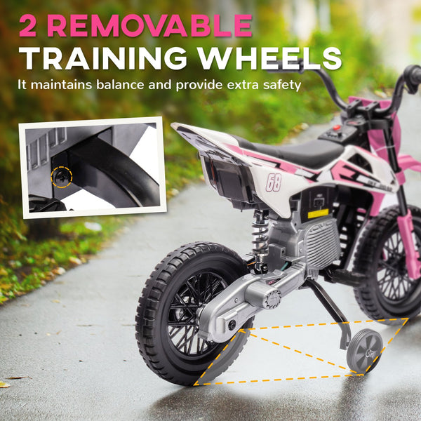 English Elm Qaba Vespa Licensed Retro Ride on Electric Motorbike for Toddlers with Fm Radio Pink W2225P229727