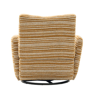 English Elm Modern Boucle 360° Swivel Leisure Chair with High‑Resilience Sponge, Supportive Curve, 550lb Capacity Mustard yellow W395P355482