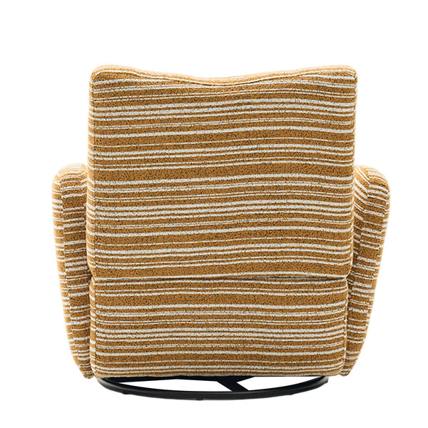 English Elm Modern Boucle 360° Swivel Leisure Chair with High‑Resilience Sponge, Supportive Curve, 550lb Capacity Mustard yellow W395P355482