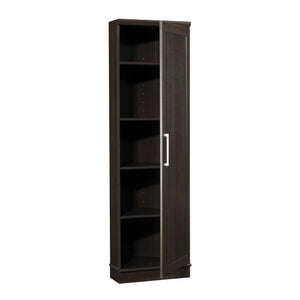 English Elm Corner Storage Cabinet Brown Finish - Tall 71" Corner Organizer with 3 Adjustable Shelves, Multi-Use B356P402605