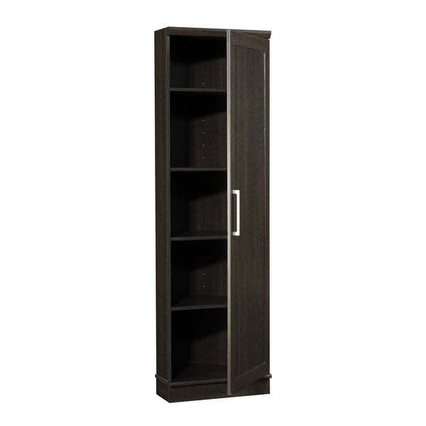 English Elm Corner Storage Cabinet Brown Finish - Tall 71" Corner Organizer with 3 Adjustable Shelves, Multi-Use B356P402605